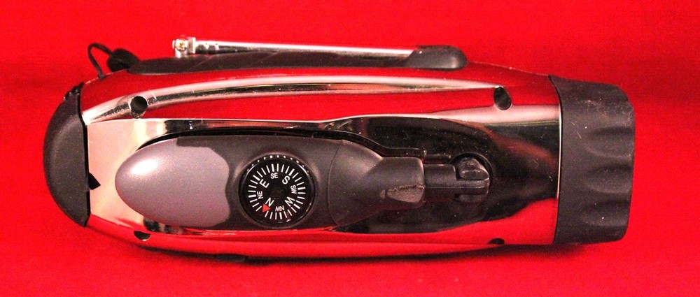 Replacement 6.5" Life Gear Chrome Multi-Use FlashLight (no charger)
