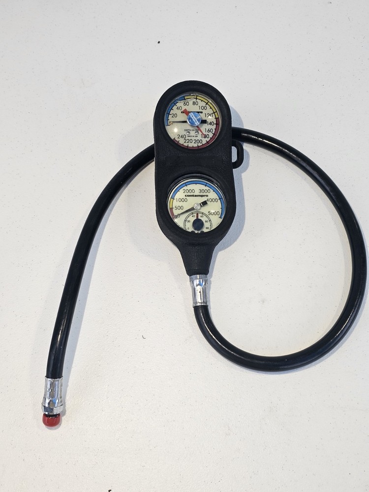 Contempro Navigator 3 Gauge Scuba Dive Complete Console SPG, Depth, Compass