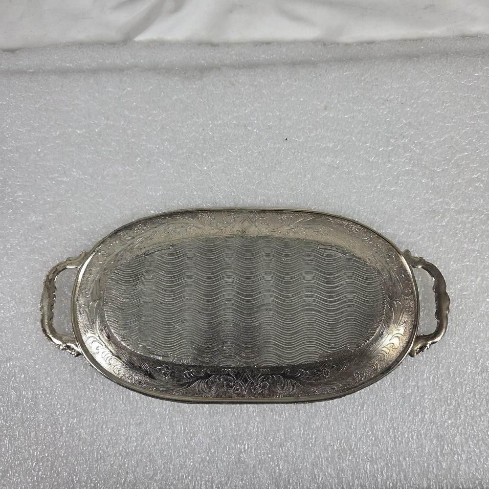 Vintage Silver Plate Trinket Holder EP Zinc