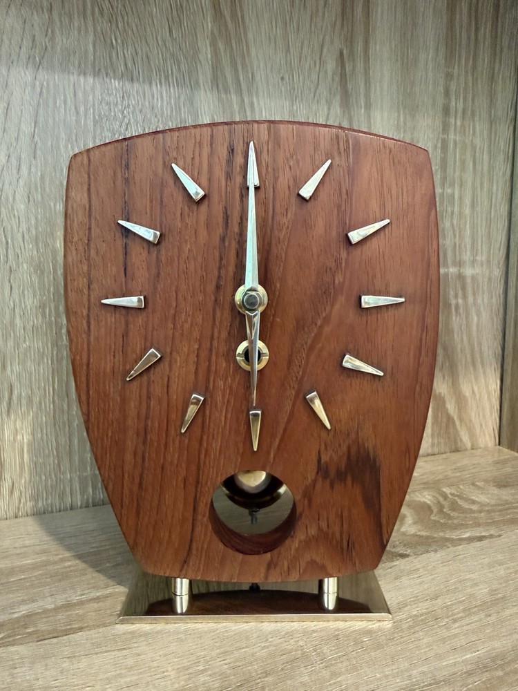 Mid Century 8 Day Desk Clock