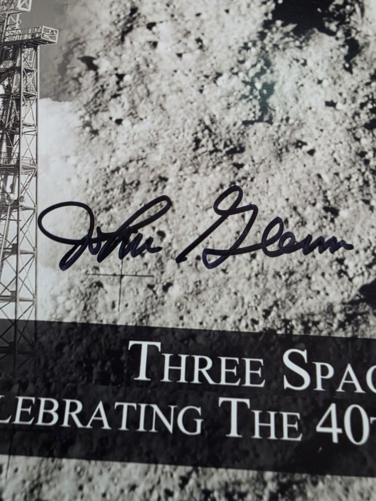 APOLLO MOONTAGE LTD EDT PRINT SIGNED BY BUZZ ALDRIN, LOVELL, GLEN, DEVITT - COA