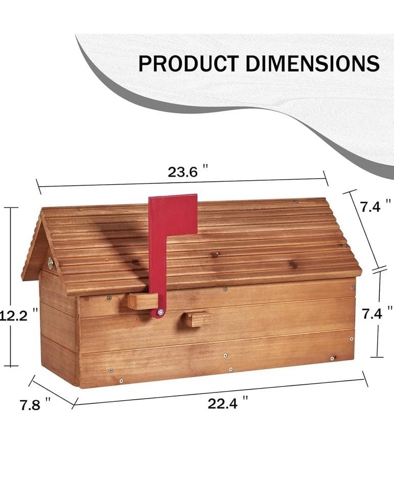 Cedar Mailboxes Outside,Mailboxes for House outside Decorative,Outdoor Custom Ma