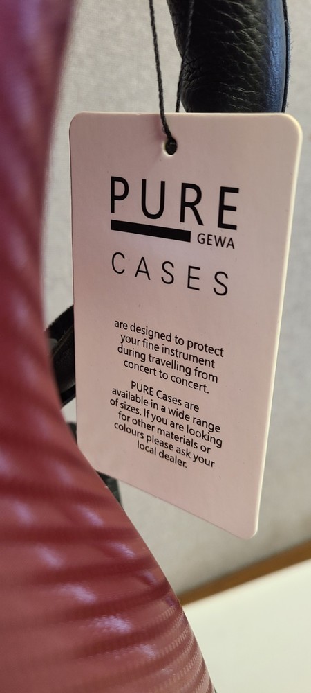 Gewa Pure Polycarbonite 4.8 Cello Case Ruby Red With Wheels Free Shipping