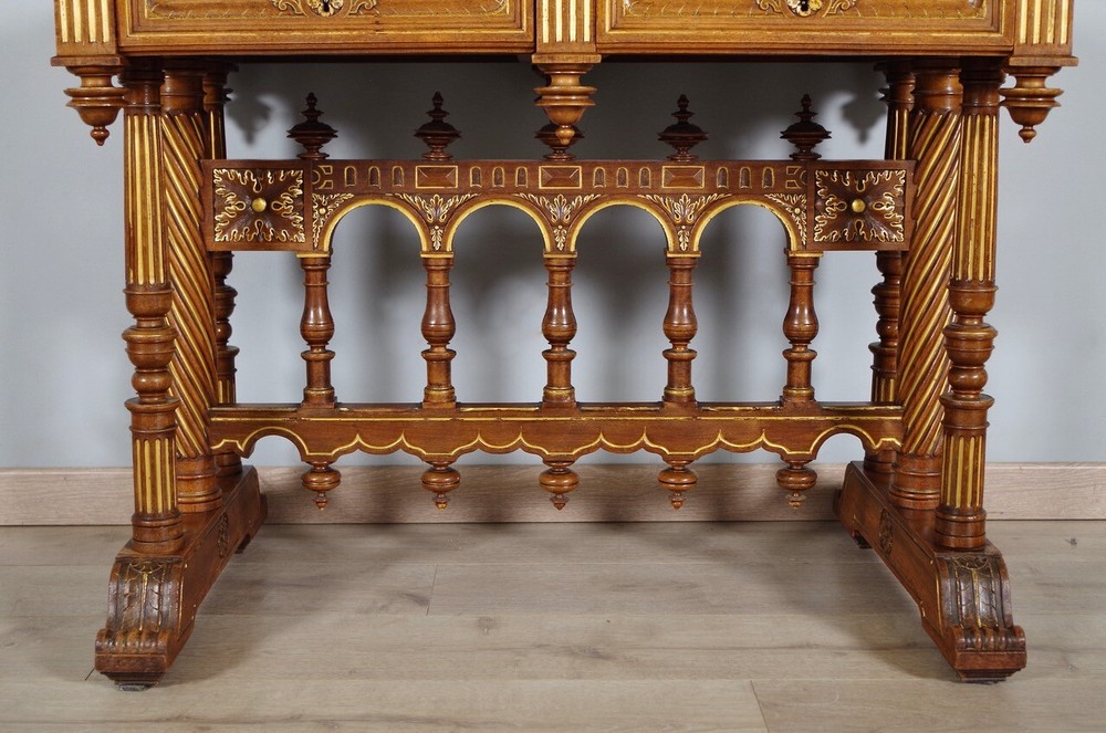 Dufin Signed Renaissance Style Desk