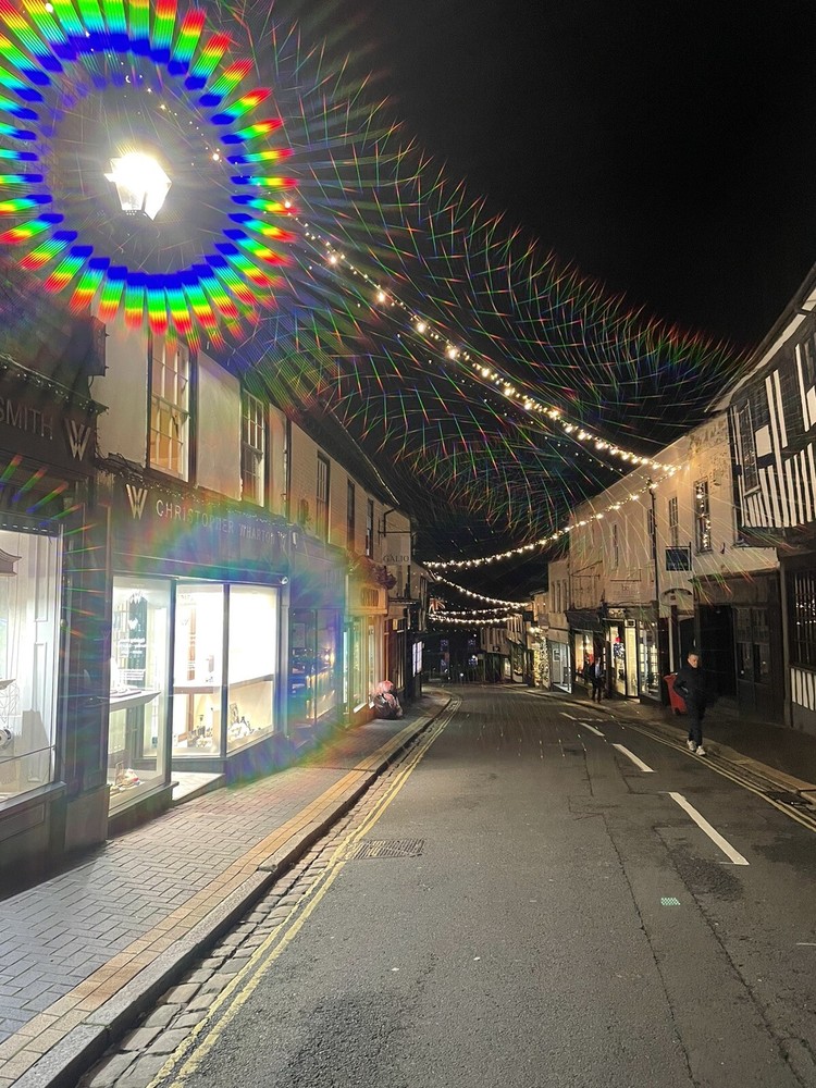 Diffraction D36 Filter For Use With Mobile Phones Rainbow 36 Point Filter