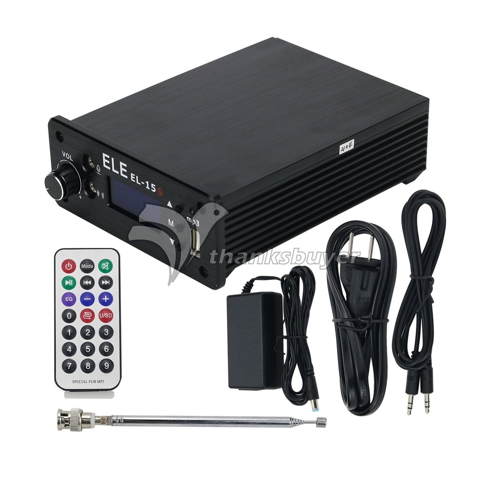 EL-15S FM Broadcast Tx Timing Wireless Broadcasting 0.1-7W with Antenna