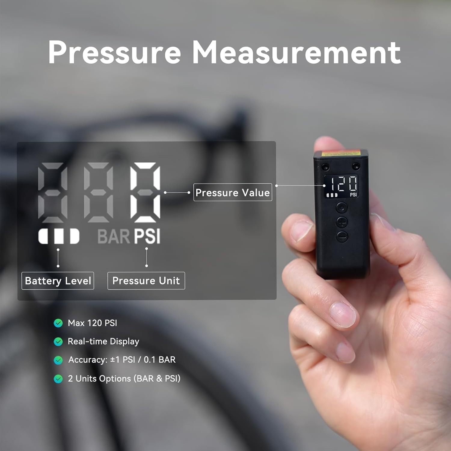 CYCPLUS AS2Ultra 120 PSI Electric Mini Pump, Gauge, Presta/Schrader - openbox