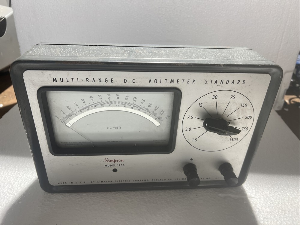VINTAGE RARE SIMPSON MODEL 1700 MULTIRANGE VOLTMETER