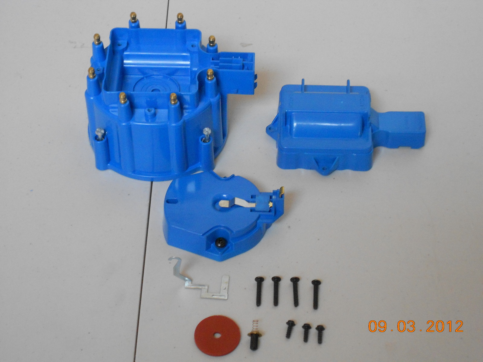New HEI Distributor Cap, Coil Cover & Rotor Kit BLUE GM-CHEVY-FORD-OLDS-PONTIAC