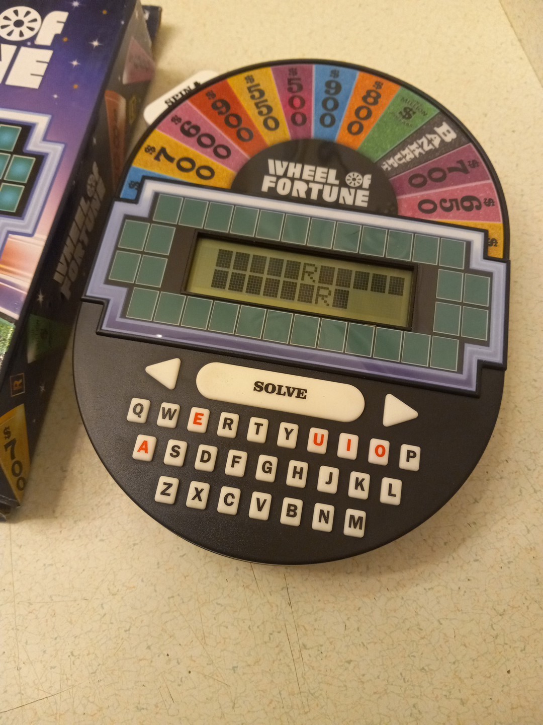 Wheel of Fortune Handheld Electronic Game Great for Travel Classic