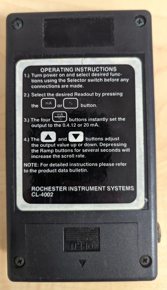 Rochester Instrument Systems CL-4002 Multifunction Process Current Calibrator