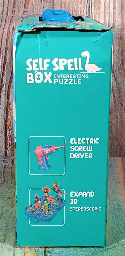 Dinosaur Self Spell Box Interesting Puzzle - NEW
