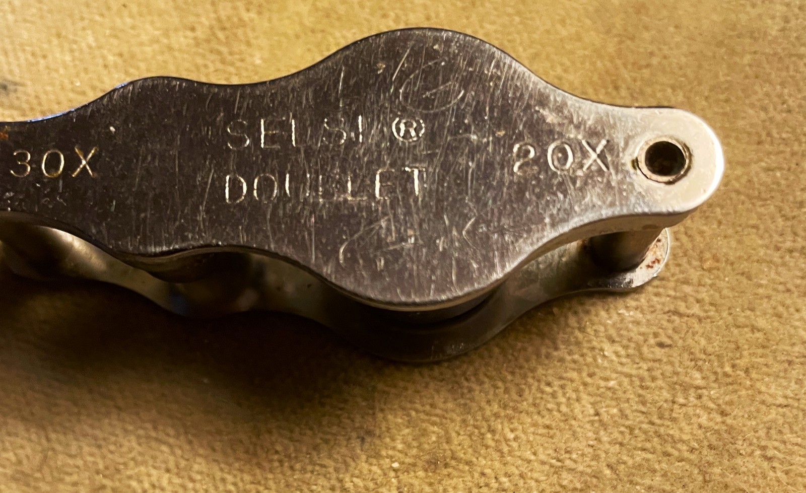 Vintage SELSI 20X  30 X Doublet Chrome Jeweler's  Loupe Folding Magnifier Japan