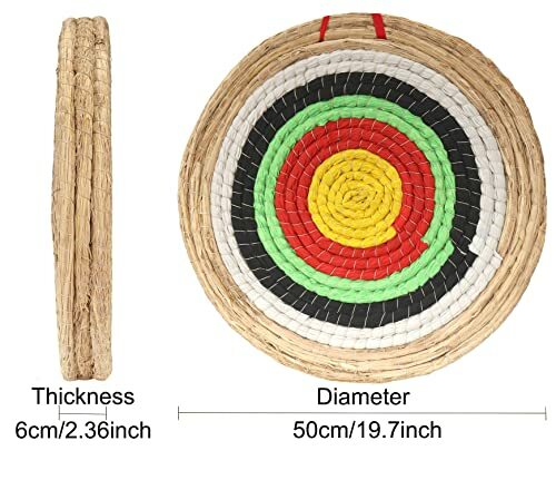 DOSTYLE Traditional Three Layer Solid Straw Round Archery Bow Targets Hunting