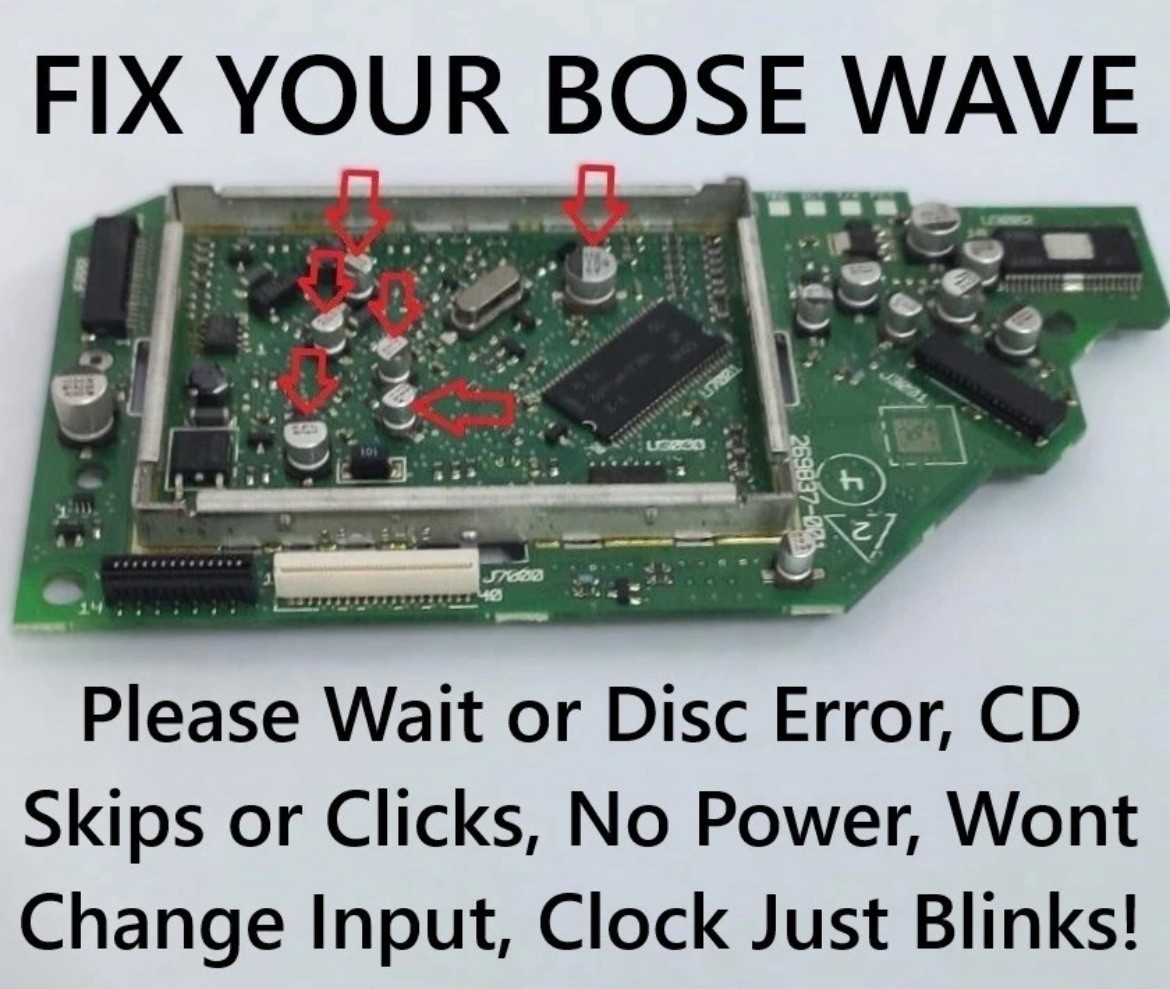 Bose Wave Music System AWRCC1 AWRCC2 AWRCCH CD Player Capacitor Repair Kit DIY