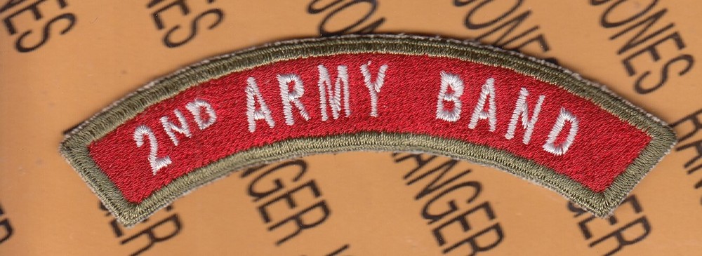 US Army 2nd ARMY BAND ~4" tab patch c/e