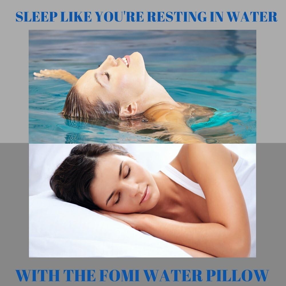 Premium Large Water Sleeping Pillow | Adjustable and Supportive Waterbase Pil...