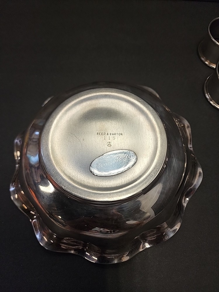 Silver Plated Candy Dish With Napkins Holders