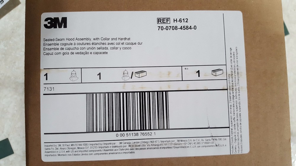 3M H-612 White Standard Headpiece Assembly