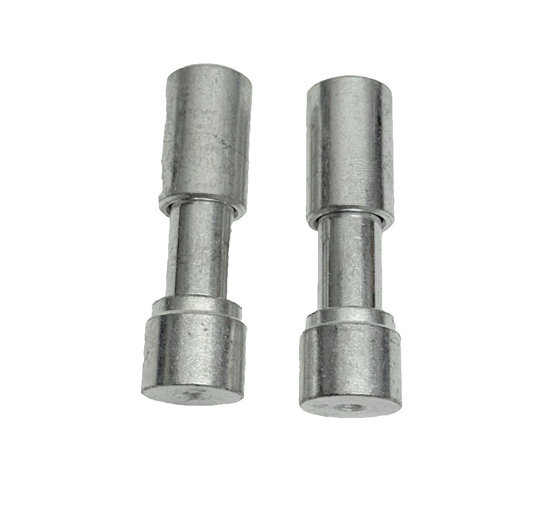 Lot of 2 Rexnord 10486792 Utility Barrel Lock #4 Silver Lock w/End Cap, 93180100