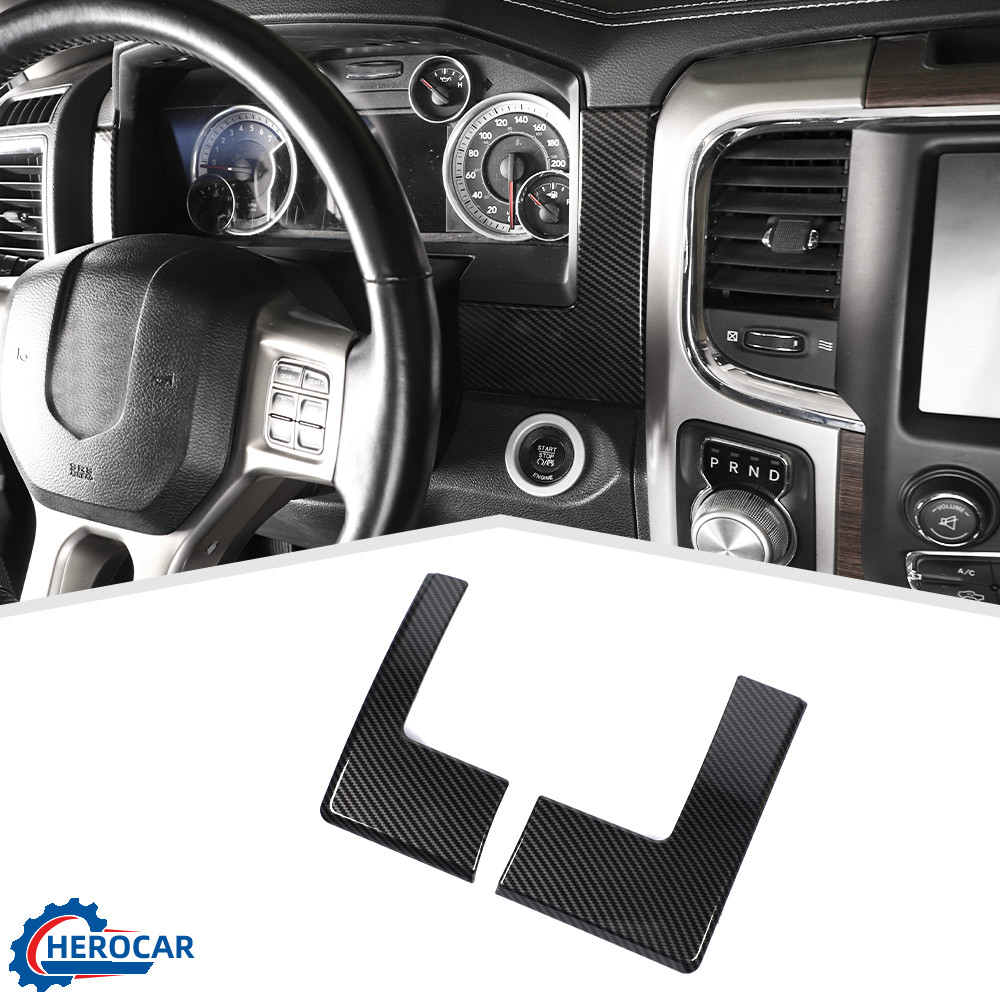 Carbon Fiber Dashboard Panel Frame Cover Trim for Dodge RAM 1500 2010-2017 ABS