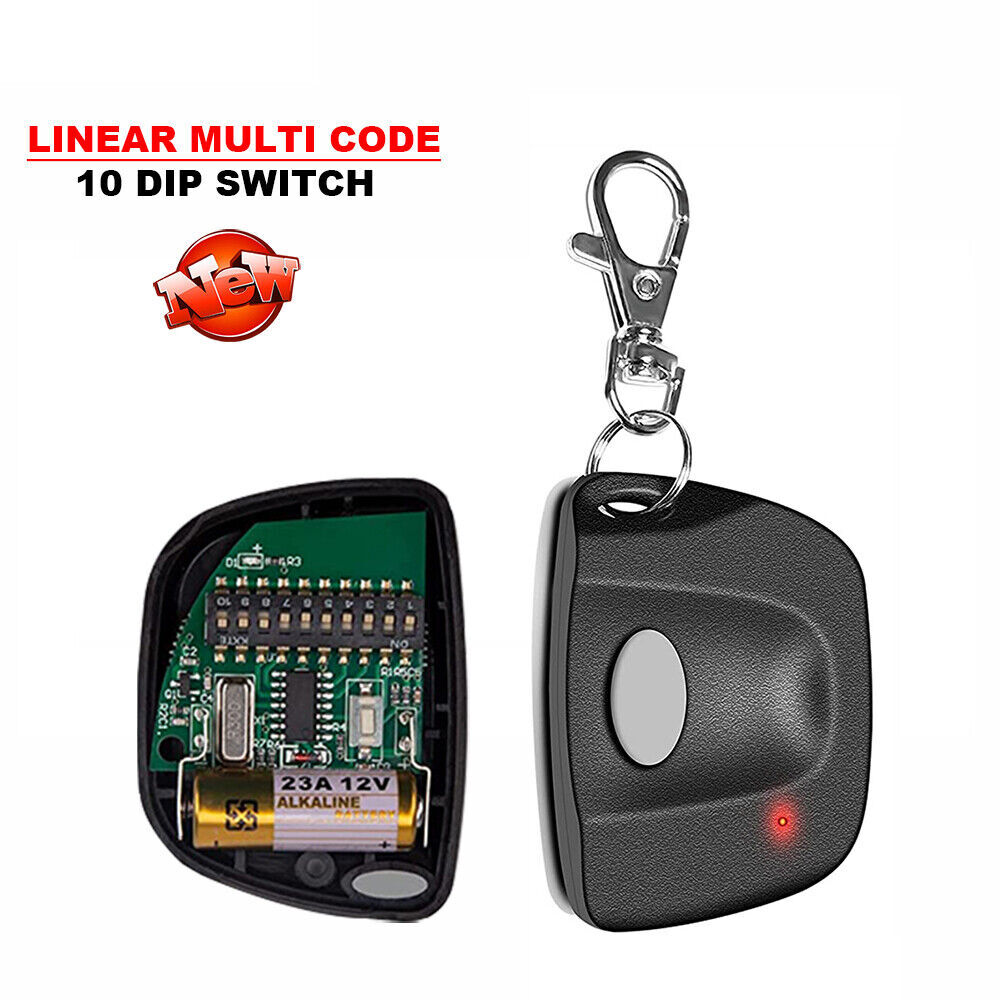 2x For Linear/MultiCode Gate Remote Control Opener 1089/3089/3070/3060 Black