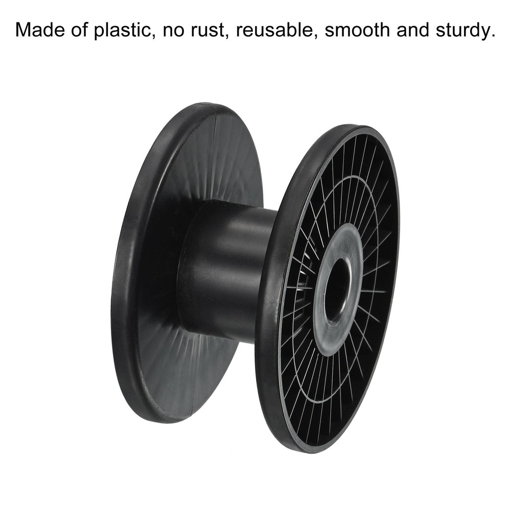 4pcs 4.7" Floss Bobbins Plastic Empty Thread Spools Weaving Bobbin Black