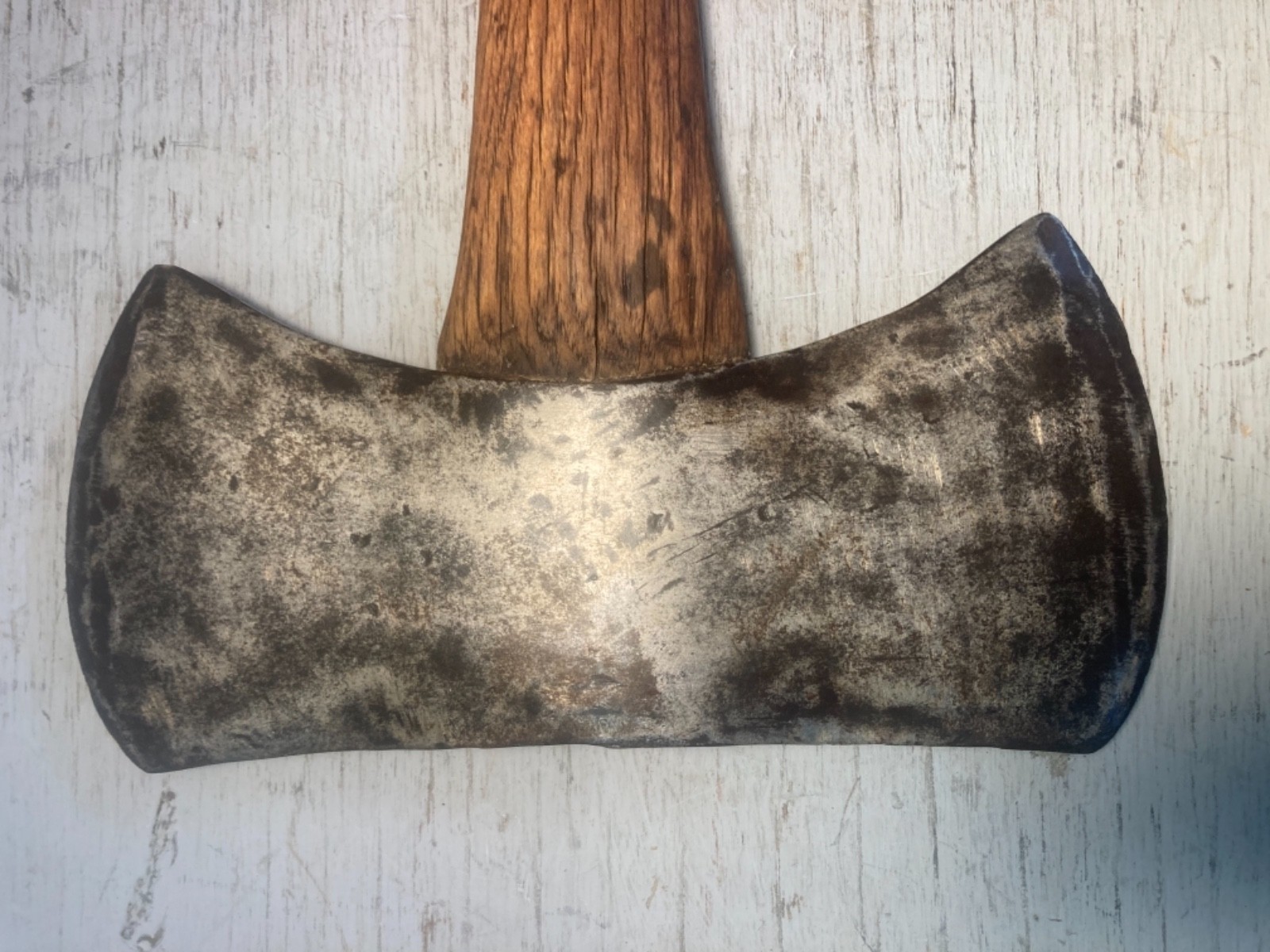 Antique True Temper Flint Edge Kelly Works Double Blade Axe 3.2 Head 34" Overall