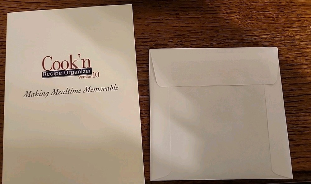 Cook'n Recipe Organizer Version 10 PC & Mac Software CD Internet Recipes