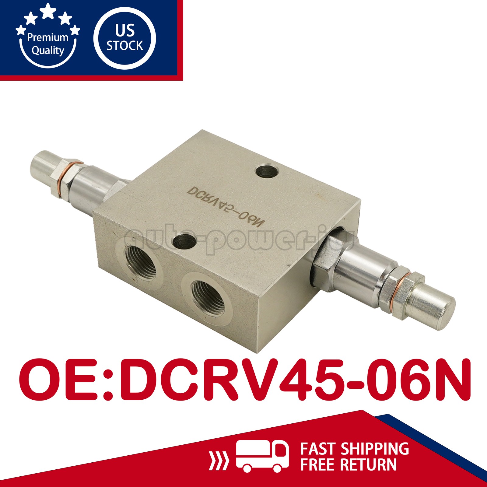 Dual Crossover Hydraulic Relief Cushion Valve 3/8” NPT Ports 12 GPM Max Flow