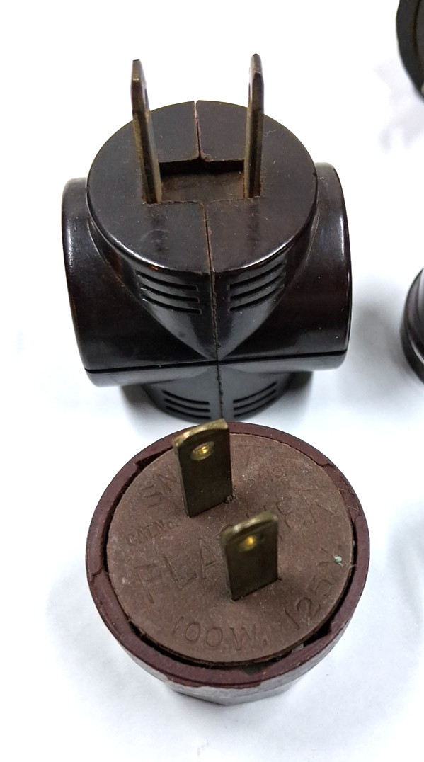 Vintage Lamp / Light Plugs other assorted electrical items lot of over 20