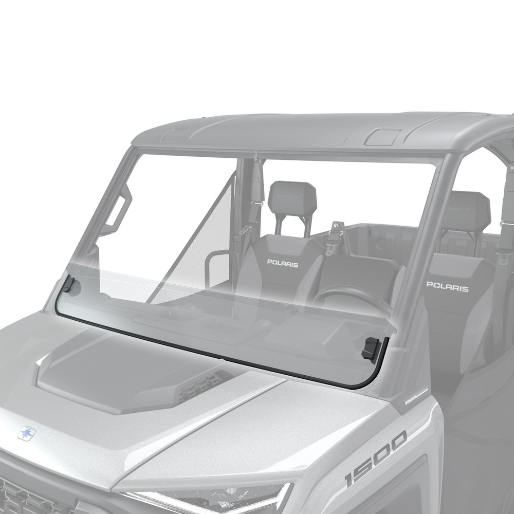 Polaris Lock & Ride Half Front Windshield, Hard Coat Polycarbonate