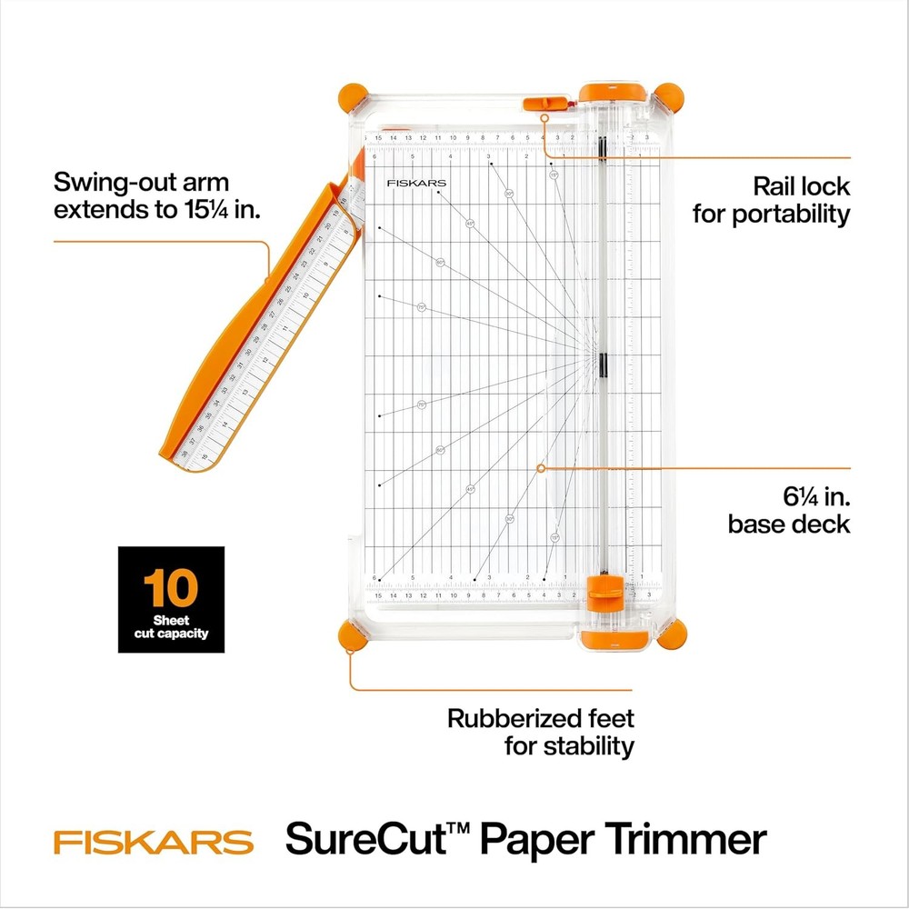 Precision Paper Trimmer, Easy and Accurate Crafting Tool, Cuts Straight