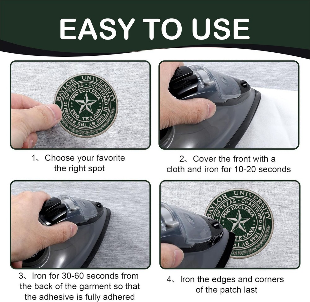 Baylor University Logo Iron On Patch - Sew Patch - Embroidered Patch