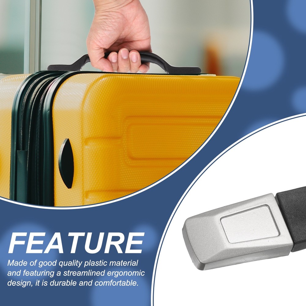 Luggage Handle 7.87" x 0.98" (L x W) Plastic Pull Handle Grip Replacement Black
