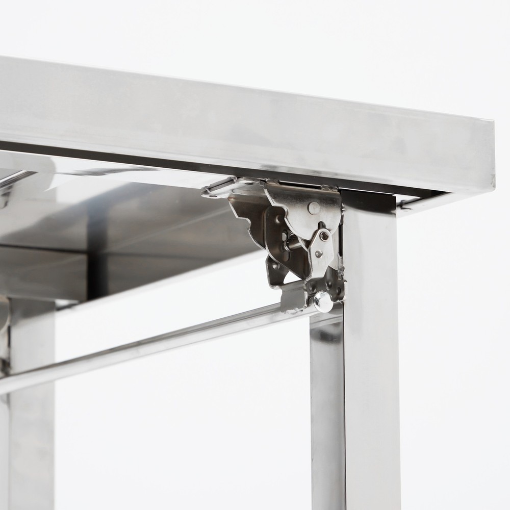 Folding 47"x24" Kitchen Restaurant Work Prep Table Stainless Steel w/ Undershelf