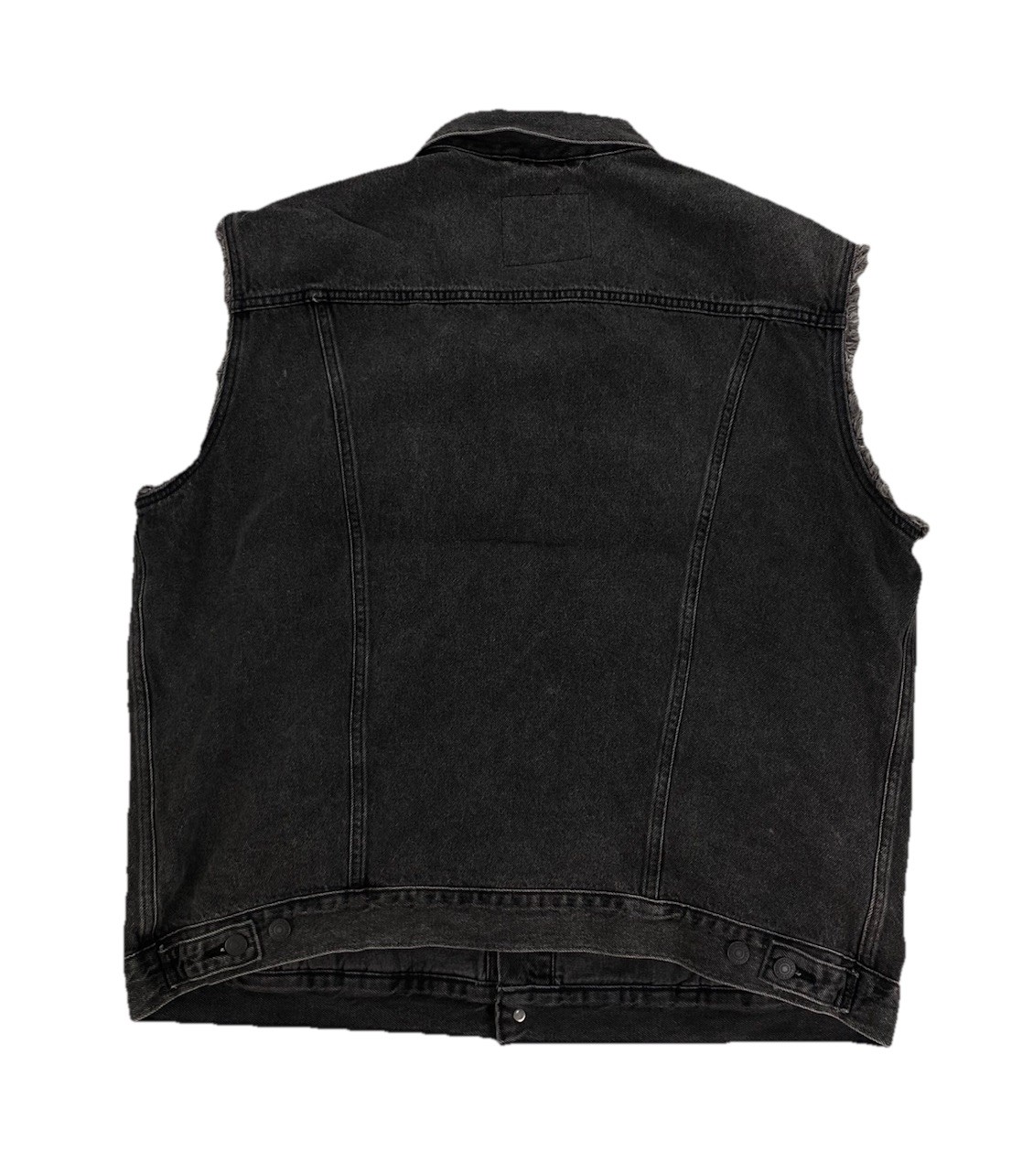 NEW Levi's Strauss Premium Relaxed Fit Denim Trucker Vest Night Owl Black