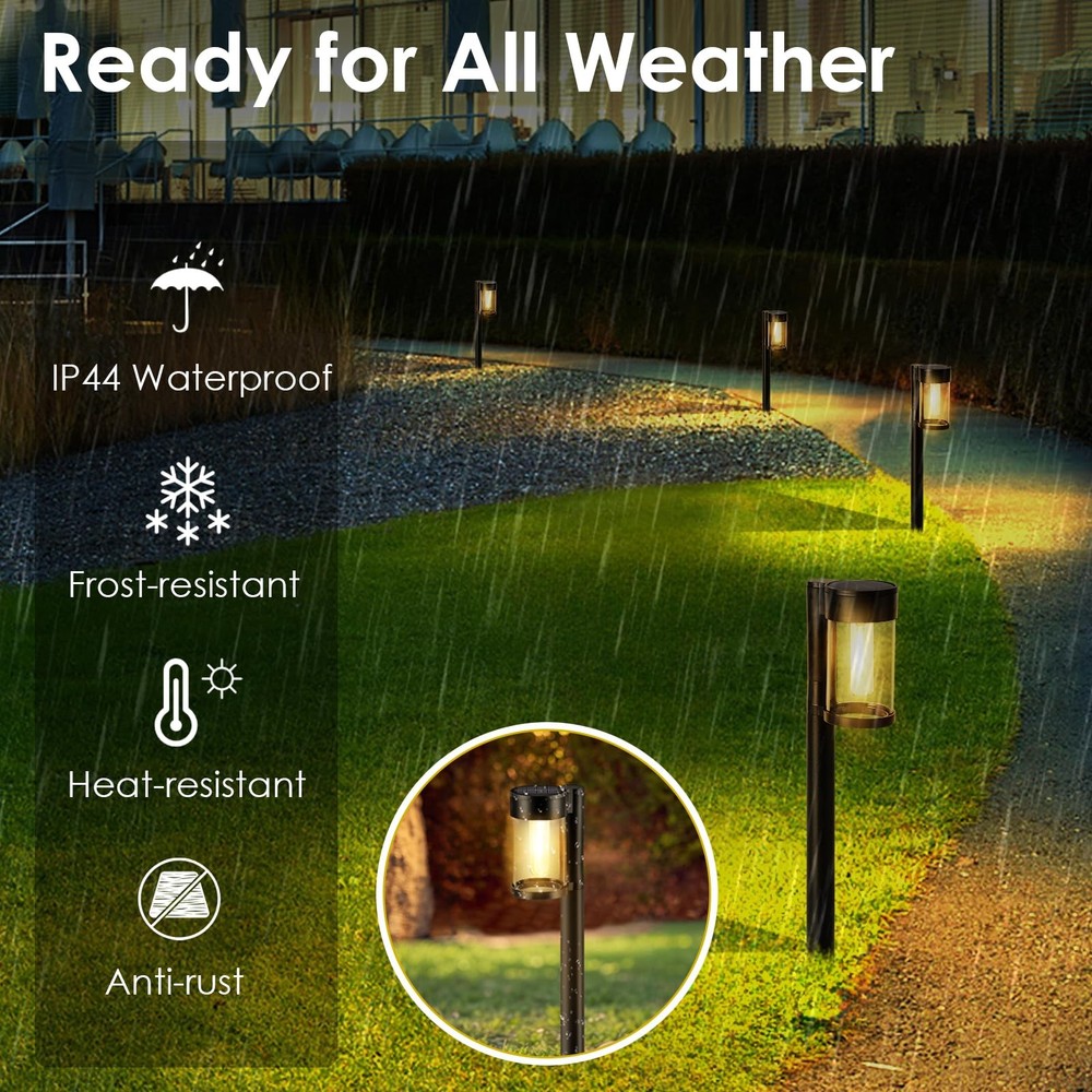 Mancra Solar Pathway Lights 10 Pack Warm White