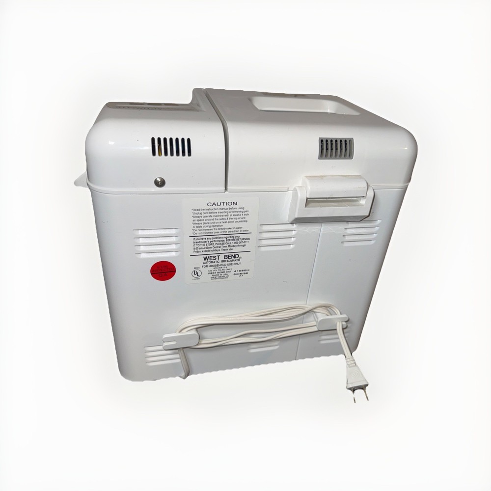 West Bend Deluxe Bread & Dough Maker Model 41050H 1.5 lb Automatic Machine