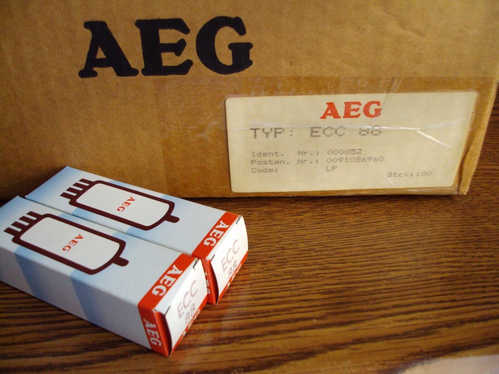 AEG ECC88 ~ 6DJ8  - NOS Pair