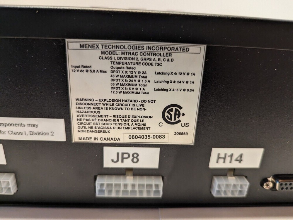 Menex MTRAC Controller P/N 13493