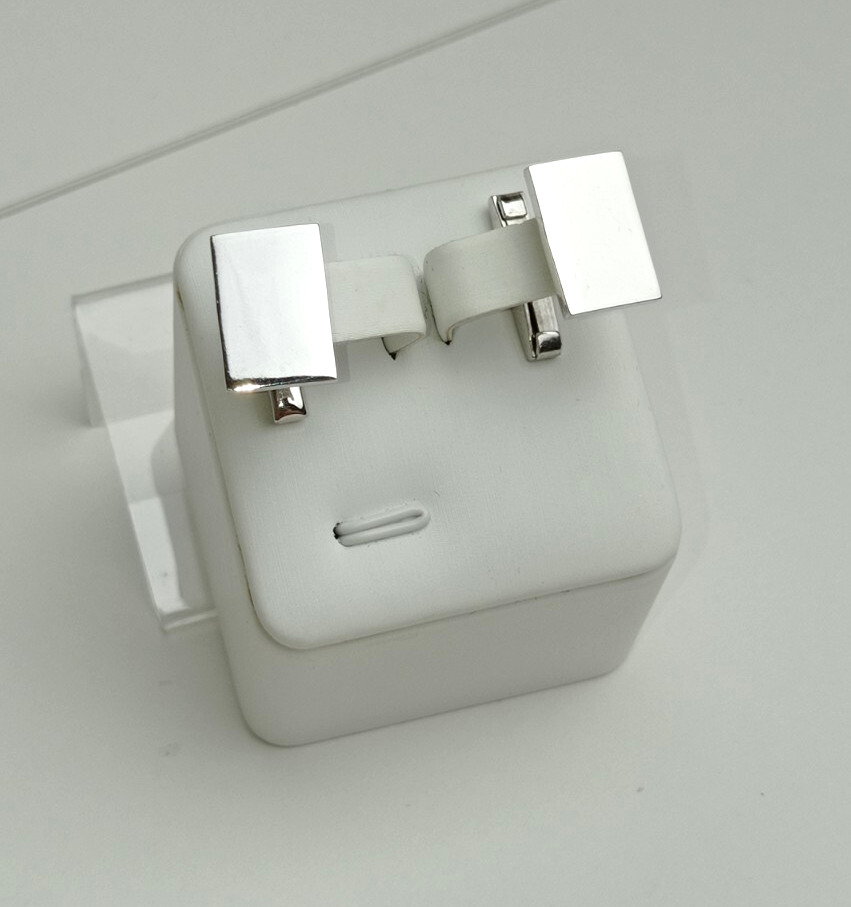 925 Silver Men's Rectangular Cufflinks Freee Gift Box