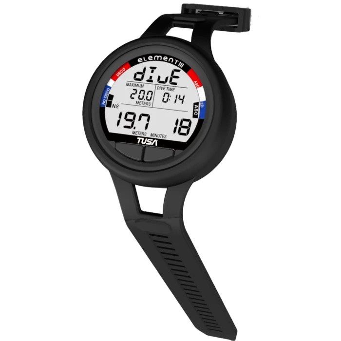 Tusa Element III Scuba Diving Wrist Computer Nitrox Compatible Backlit Display 3