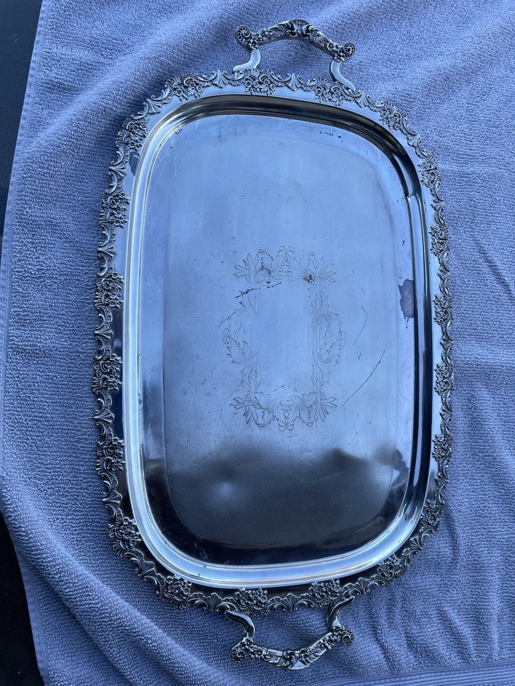 Vintage Reed & Barton Silverplate Tea Coffee Service Set 5 Piece With Platter