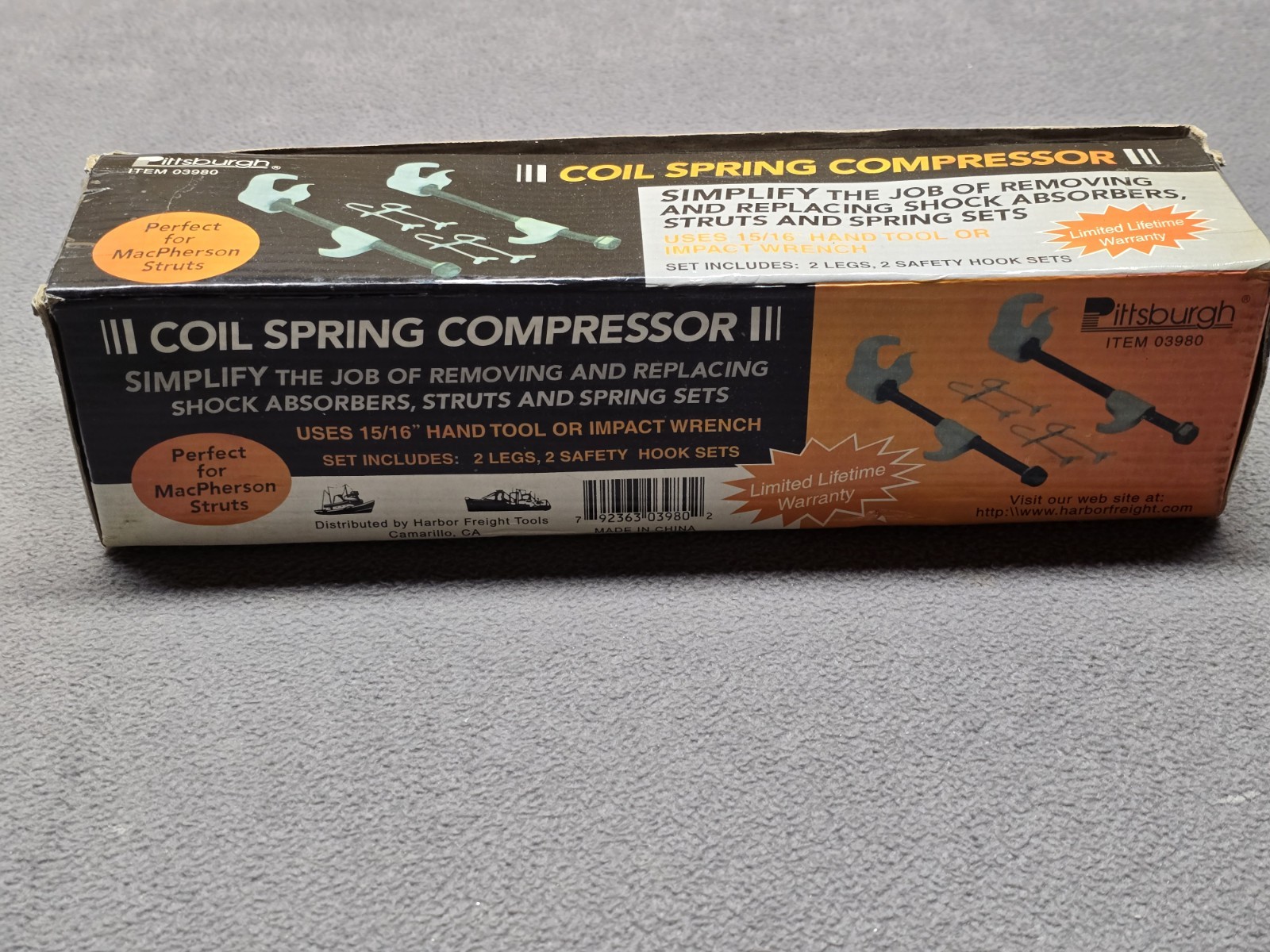 Pittsburgh Coil Spring Compressor Item# 03980 New Open Box Car Repair Tool