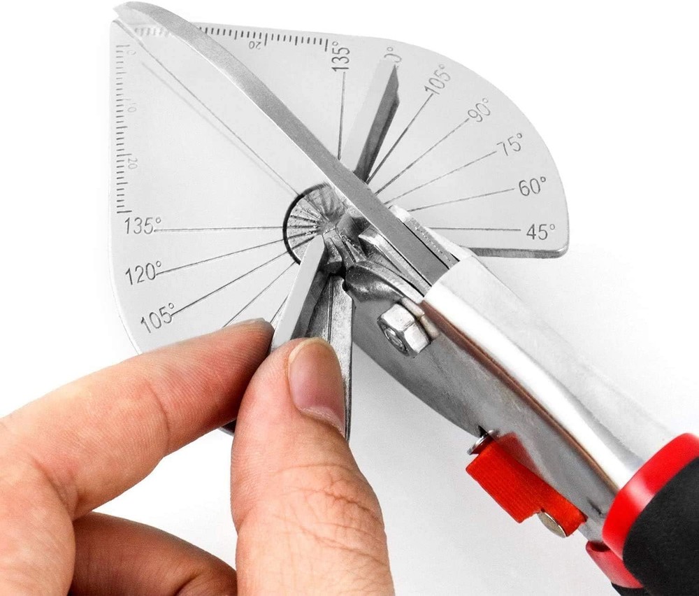 Multi Angle Miter Shear Cutter Hand Tools,45-135 Degree Adjustable Angle Scis...