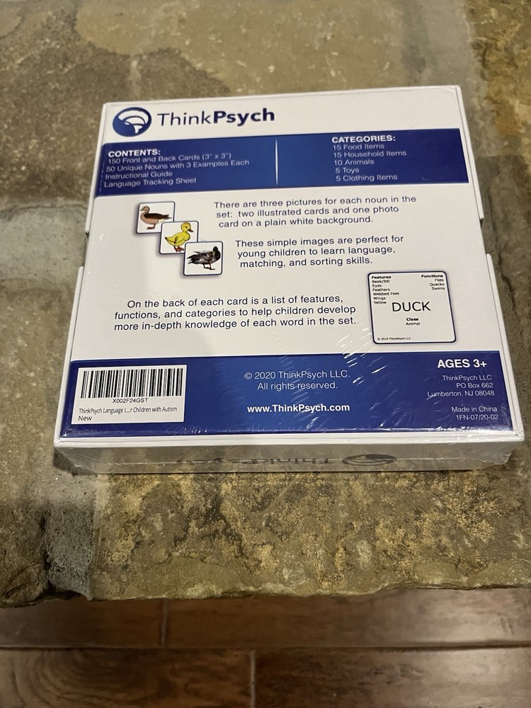 ThinkPsych Language Learning Cards Level 1-First Nouns