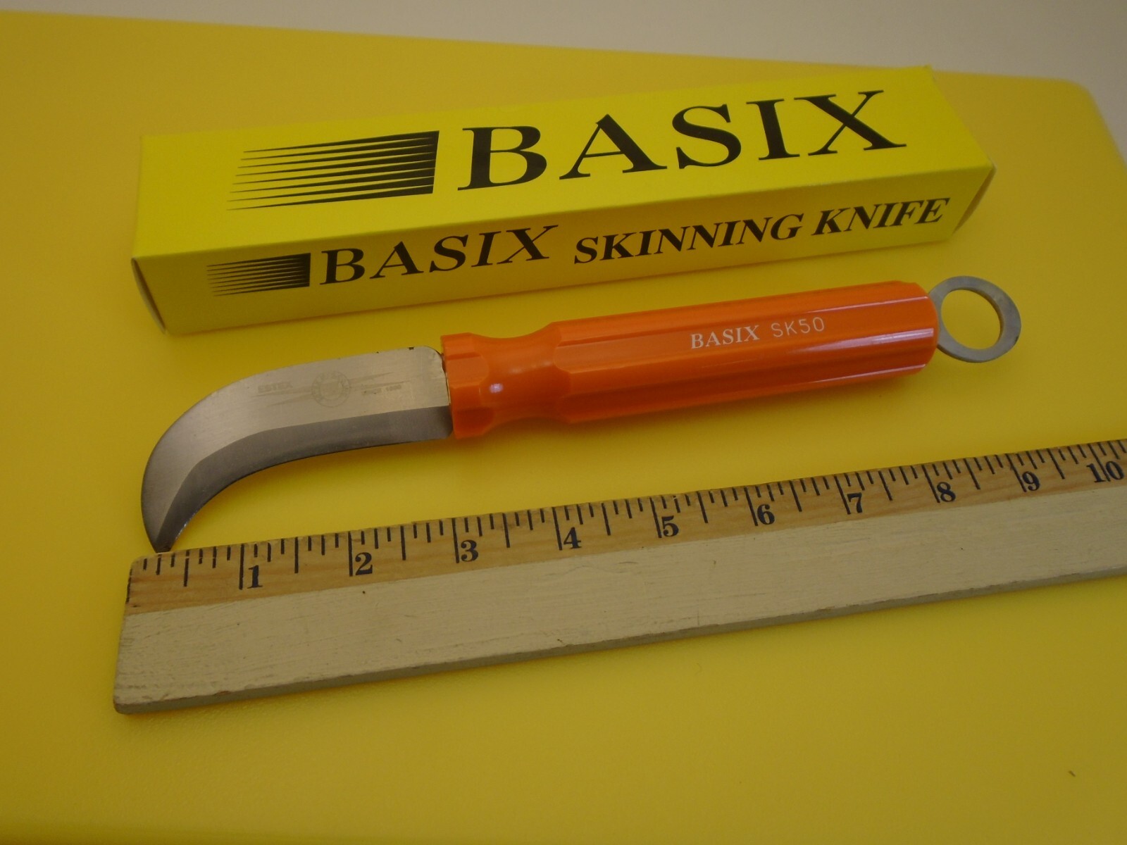 Basix Lineman Knife SK50 High Visibility Orange Handle Hang Ring New Old Stock