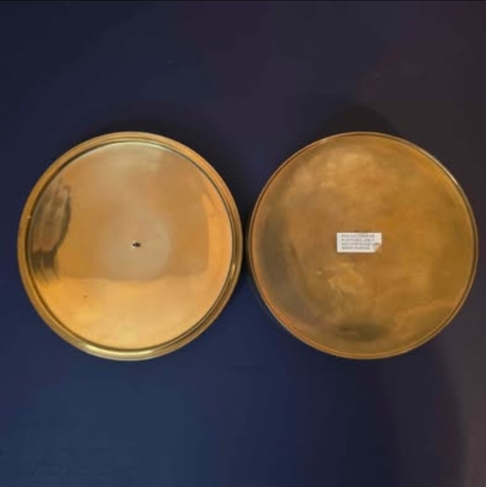 Heritage Collection Solid Brass & Enamel Powder Box with Lid