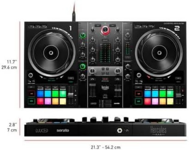 DJControl Inpulse 500 - 2-Deck USB DJ Controller with RGB Pads & Audio Interface